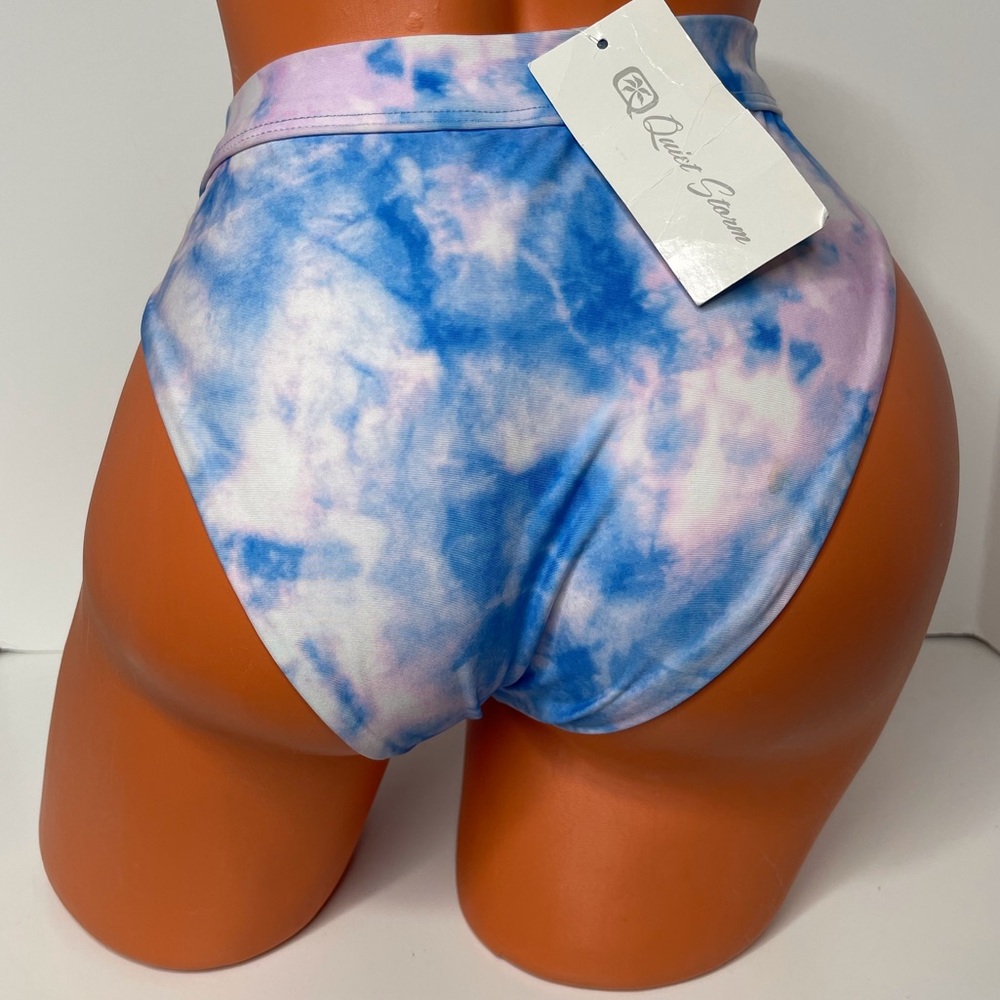 NWT VYB SM High Waist Bikini Bottom Cotton Candy Moderate Coverage